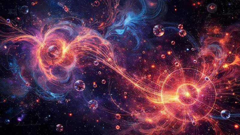 Arte abstracto inspirado en la mecánica cuántica
