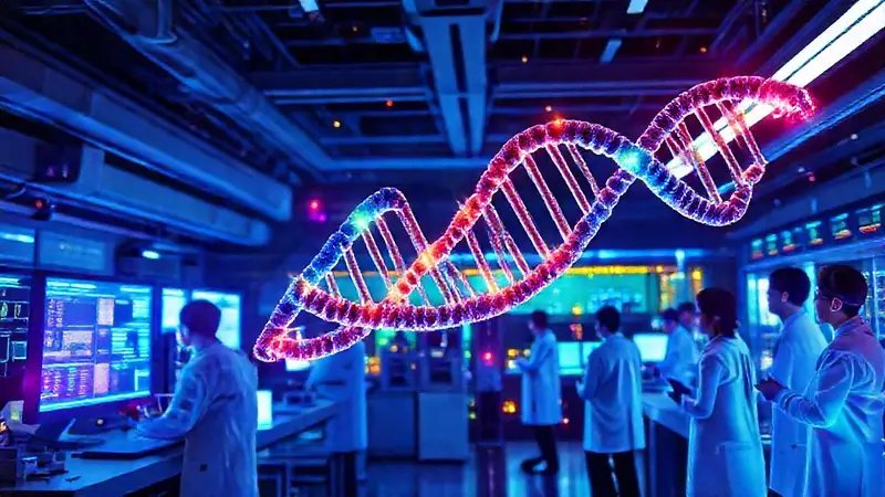 Científicos analizan el ADN en laboratorio futurista