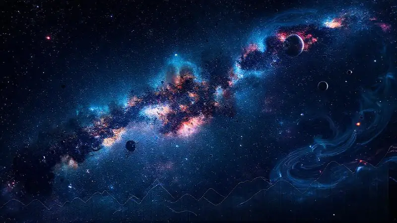 Noche estrellada con paisajes cósmicos impresionantes