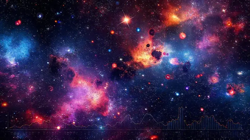 Universo colorido y diverso en estrellas