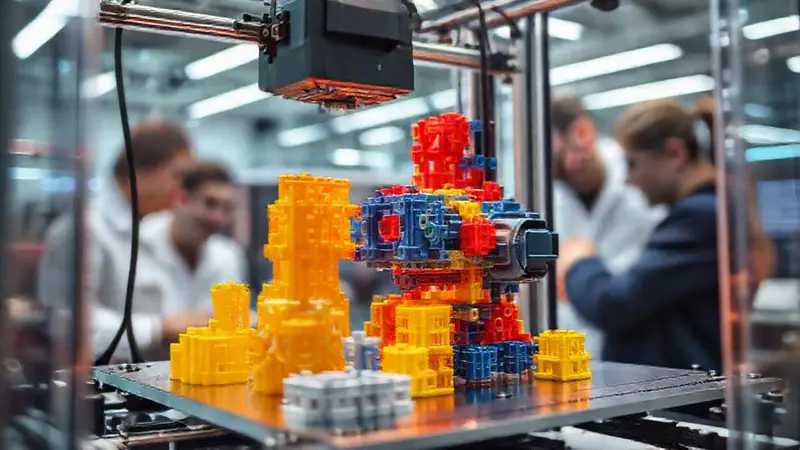 Impresora 3D crea estructuras en un laboratorio