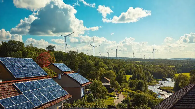 Naturaleza vibrante y armoniosa llena de vida