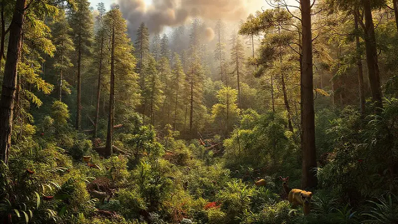 Bosque vibrante en peligro