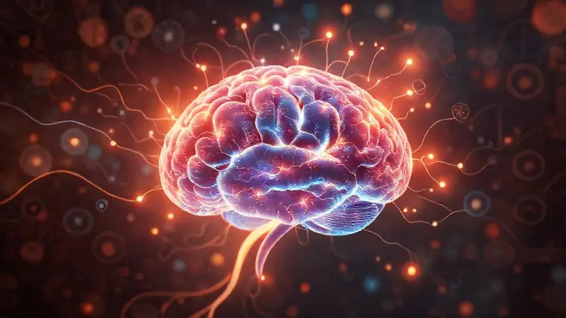 Cerebro brillante en un entorno terapéutico