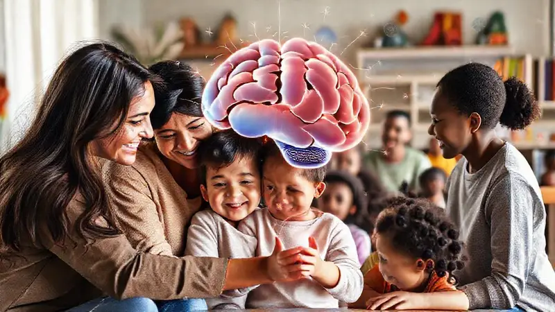 Familia unida en un ambiente cálido y solidario
