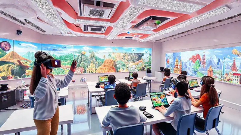 Aula virtual con entornos 3D interactivos