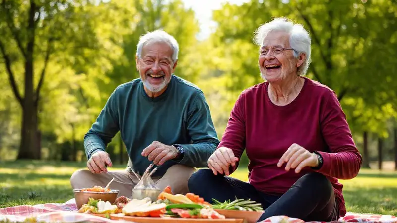 Pareja sonriente hace ejercicio en el parque