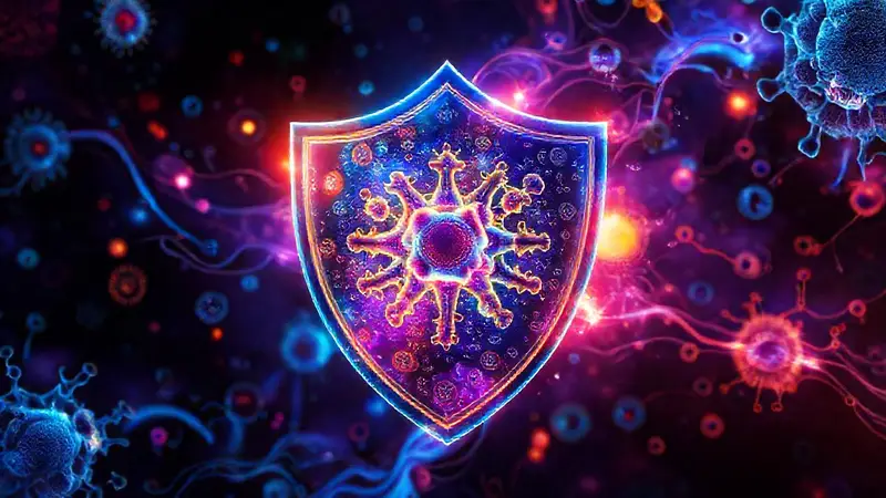 Escudo vibrante del sistema inmunológico humano