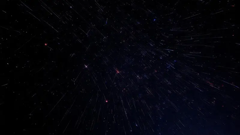 Espectáculo cósmico de estrellas fugaces brillantes
