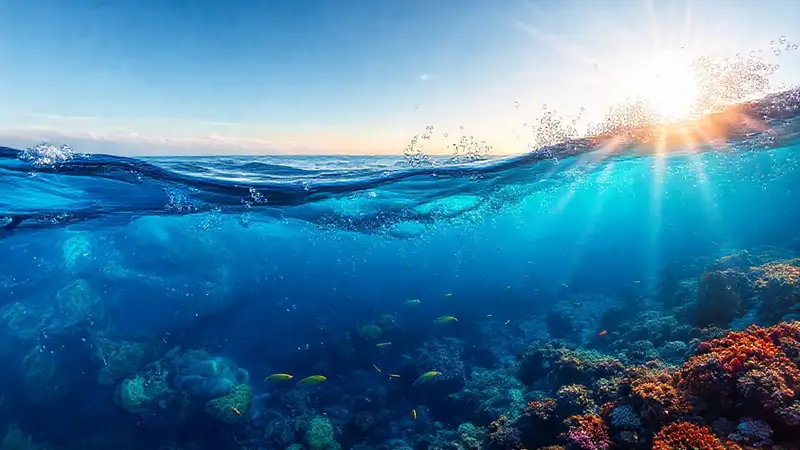 Oceanos vibrantes y vida marina abundante