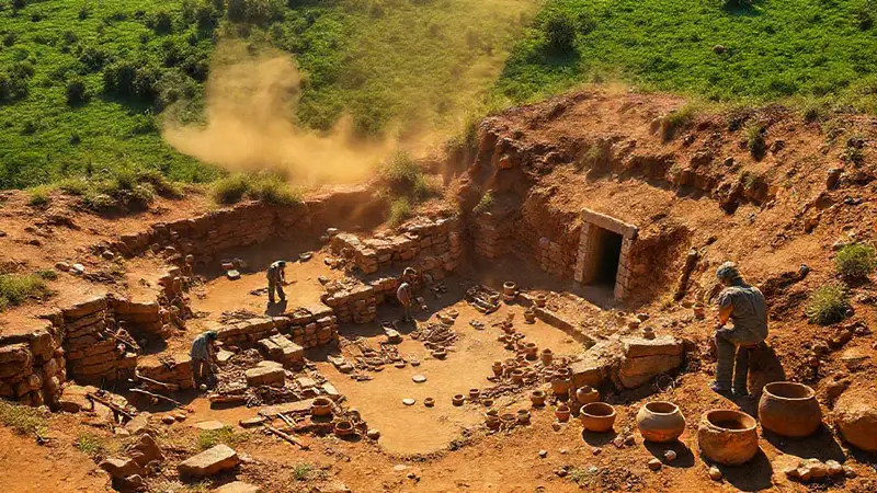 Arqueólogos descubren ruinas antiguas y artefactos
