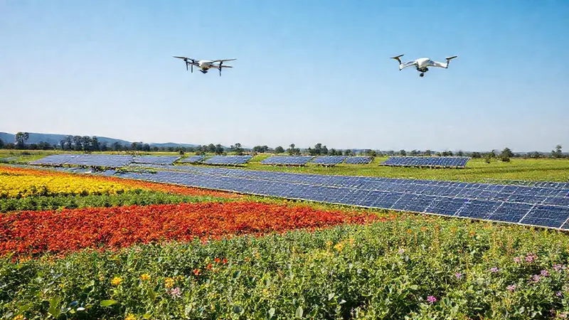 Agricultura moderna y sostenible con tecnología avanzada