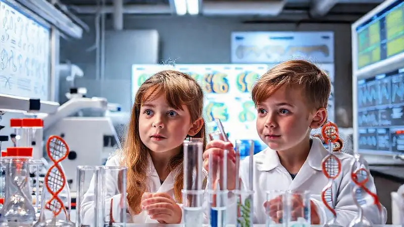 Gemelos idénticos exploran genética en laboratorio