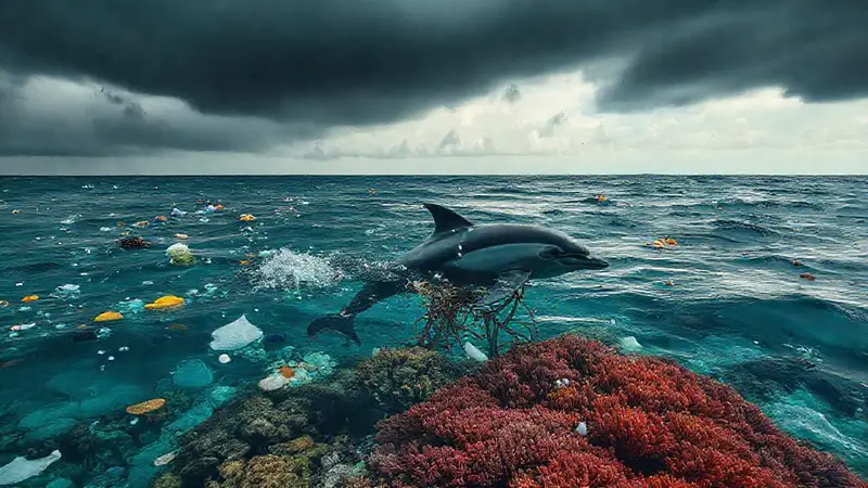 Océano contaminado y vida marina en peligro