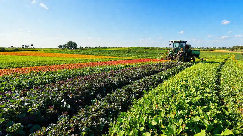 Agricultura sostenible con tecnologías innovadoras y diversidad
