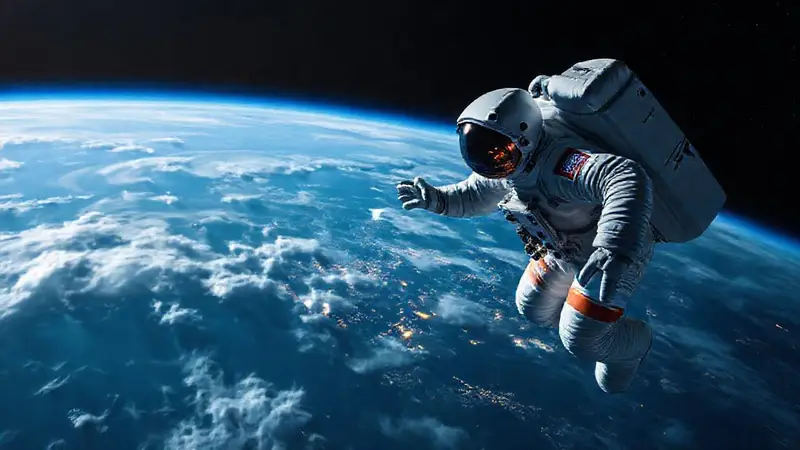 Astronauta observa la Tierra unida y esperanzadora