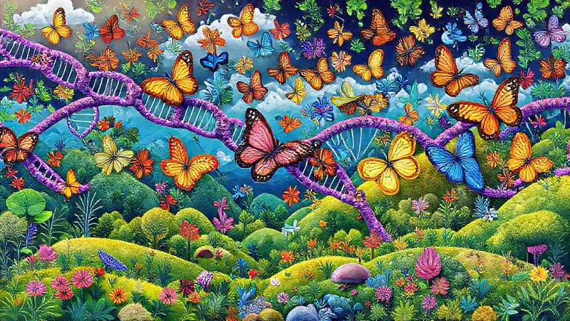 DNA y mutaciones en coloridas mariposas
