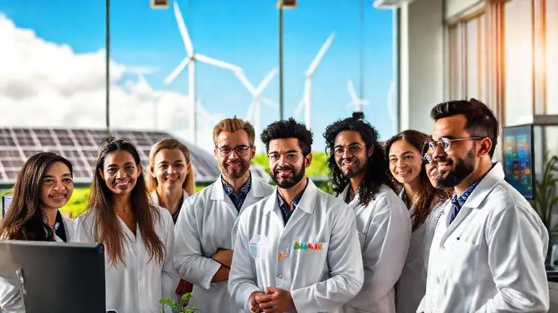 Científicos innovan en un laboratorio moderno