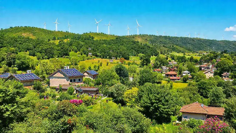 Naturaleza próspera y sostenible con energías renovables