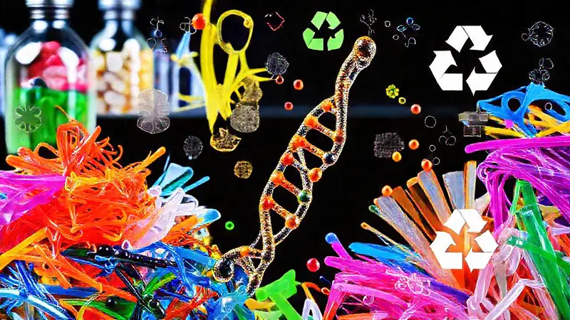 Collage vibrante de polímeros y ciencia