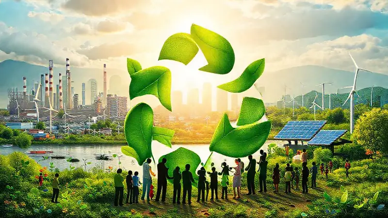 Economía circular con energía sostenible y colaboración