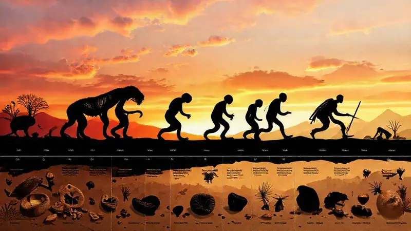 Línea de tiempo visual de la evolución humana