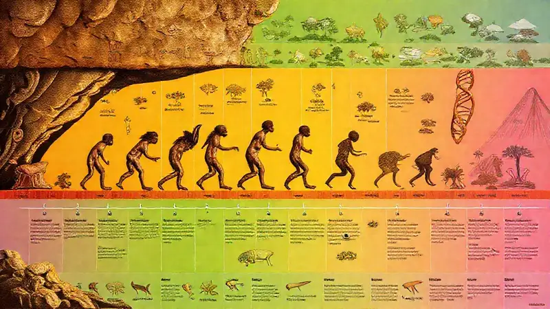 Línea del tiempo de la evolución humana