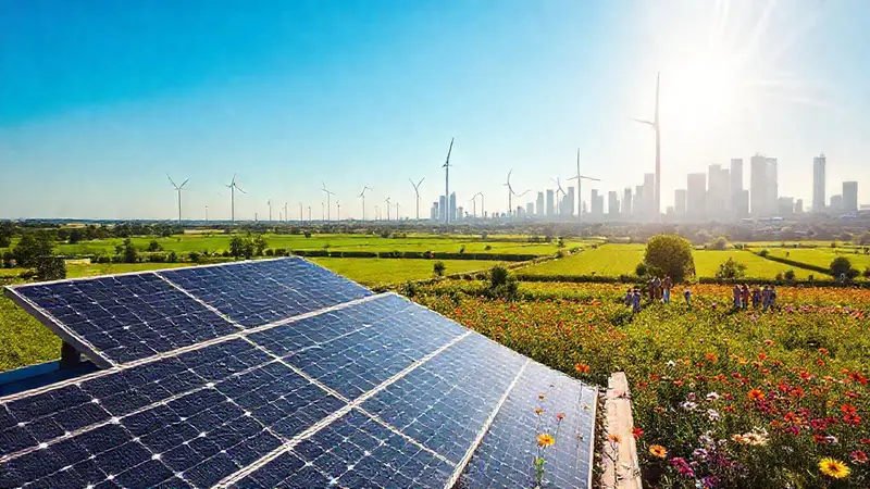Energía sostenible en un entorno armonioso