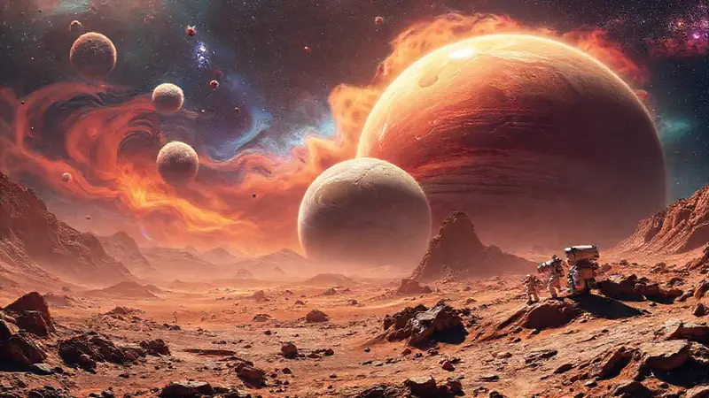 Planetas lejanos explorados por astronautas y naves