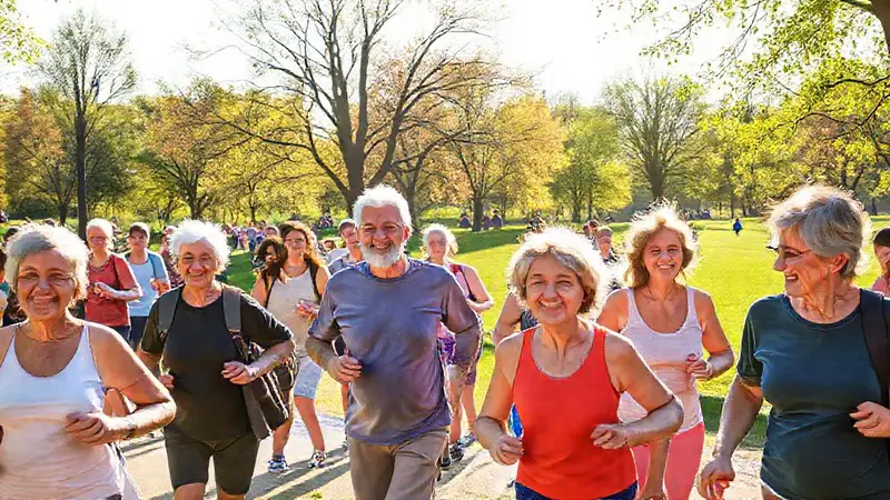 Actividades físicas en un parque soleado
