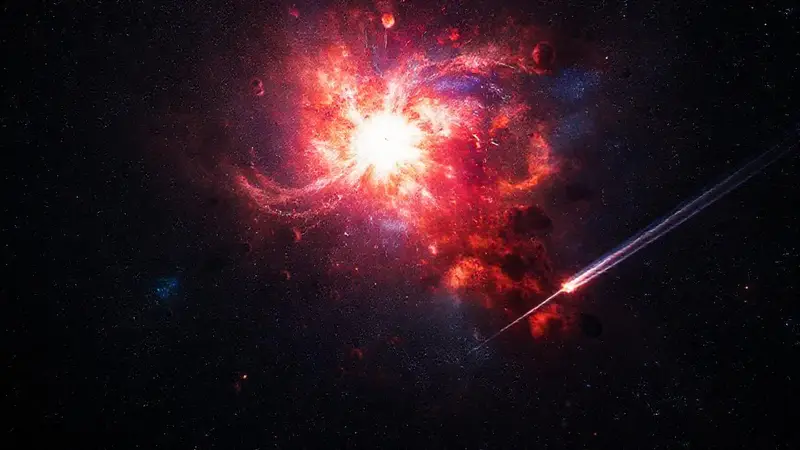 Explosión de supernova llena de colores