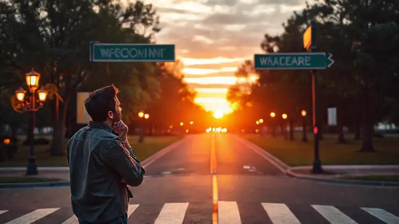 Persona reflexionando sobre decisiones en un parque