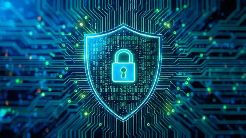 Escudo digital que simboliza seguridad cibernética