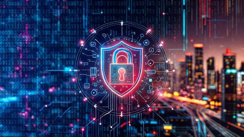 Ciberseguridad con tecnología y diseño futurista