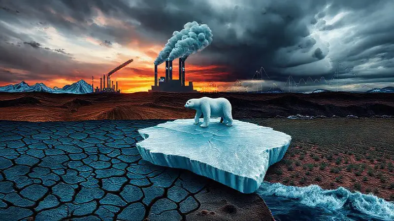 Cambio climático: hielo que se derrite y sequías