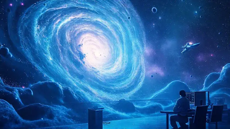 Galaxias y naves en un universo asombroso