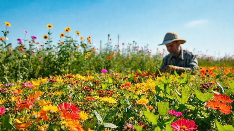 Cultivos diversos y vida silvestre en armonía