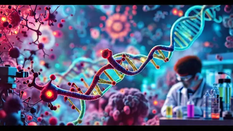 Estructuras moleculares vibrantes en un laboratorio