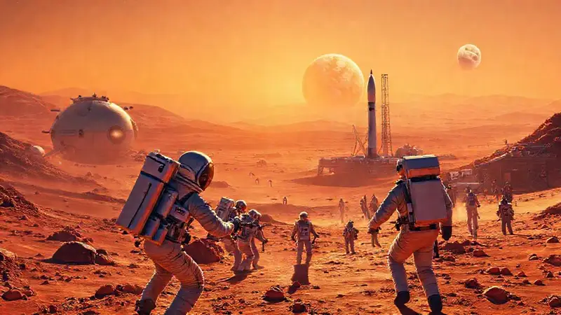 Astronautas de NASA y SpaceX exploran Marte