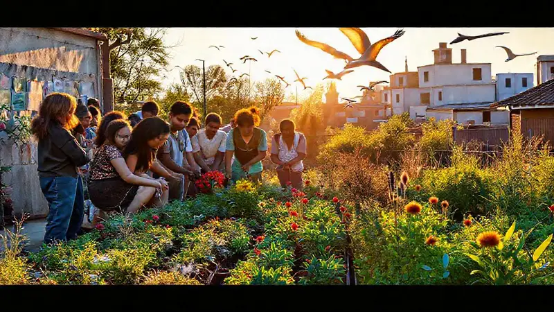 Colaboración comunitaria en entornos urbanos vibrantes