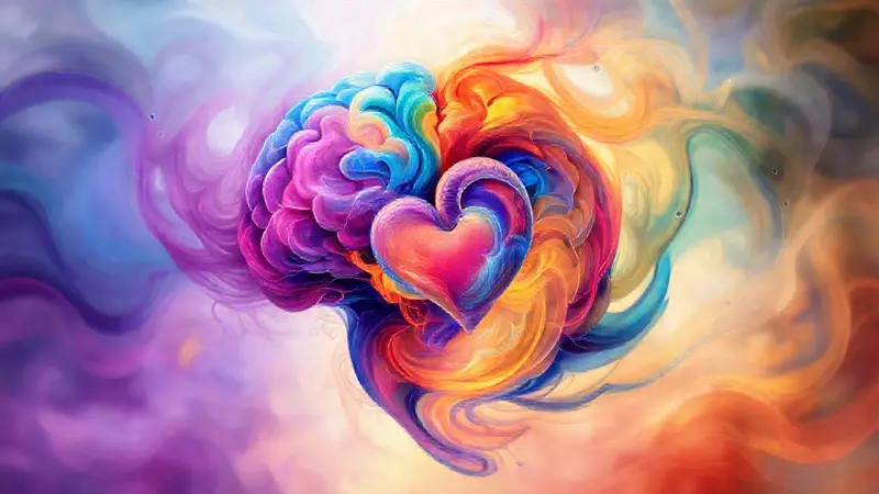 Conexión mente-cuerpo en colores vibrantes