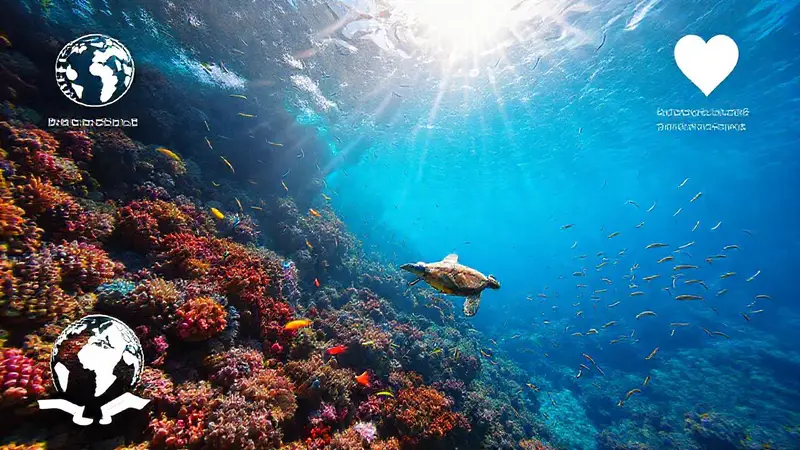 Arrecife coralino vibrante frente al cambio climático