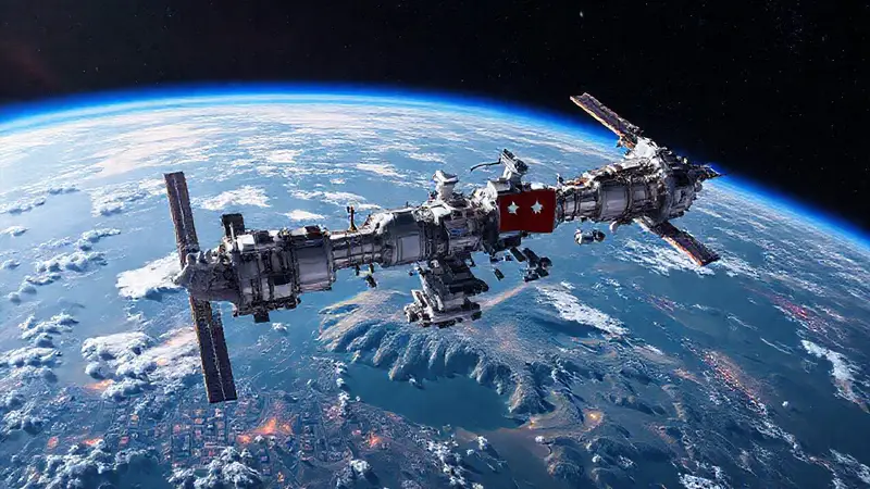 Impresionante vista de la estación espacial china