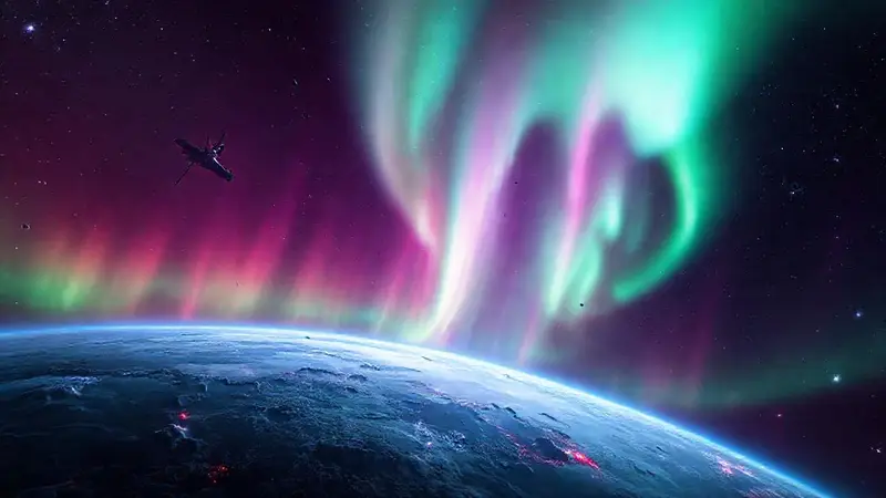 Impresionante vista de la magnetosfera terrestre