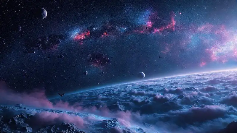 Cielo estrellado sobre el cinturón de Kuiper
