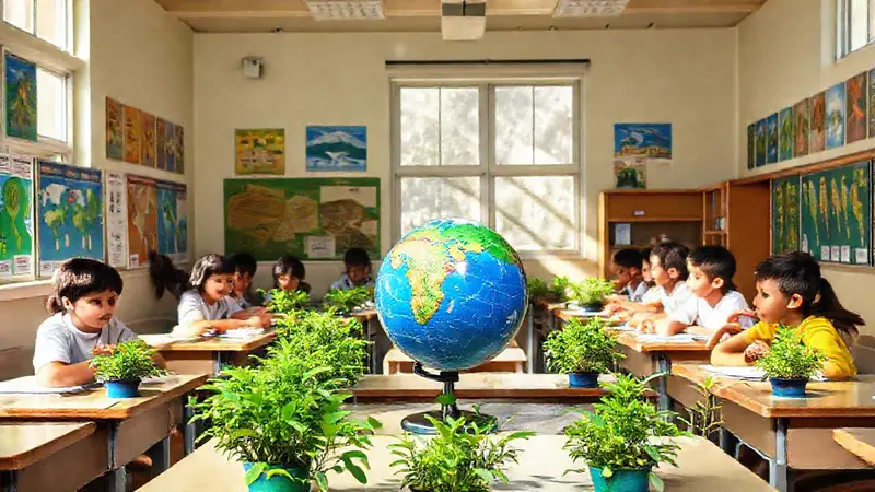 Aula vibrante de estudiantes en ecología