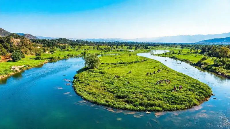 Río sereno refleja naturaleza y conservación