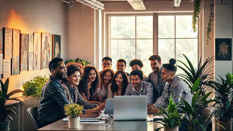 Profesionales unidos en un ambiente colaborativo