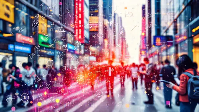 Símbolos matemáticos y tecnología en entornos urbanos
