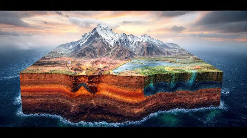 Movimientos tectónicos crean paisajes geológicos diversos